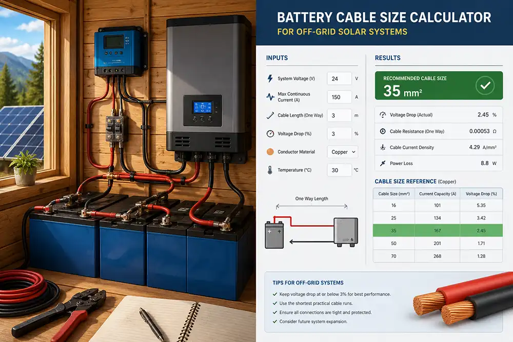 Battery Cable Size Calculator