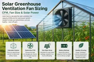 Solar Greenhouse Ventilation Fan Sizing